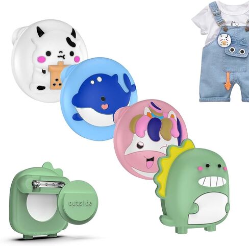 4 Pack for AirTag Holder with Pin, Soft Silicone Cute Air tag Holder for Kids Hidden Airtag Case Waterproof airtag Accessories for Child, Elderly, Pets Collar, Clothes, Shoe, Backpack in Saudi Arabia