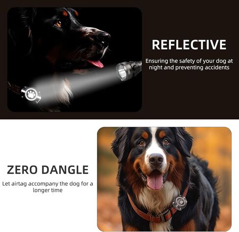 AirTag Dog Collar Holder, 100% Waterproof Air Tag Mount, Pet AirTag Holder for Dogs & Cat Collars, Ultra-Durable Dog Collar AirTag Holder - Fits All Width Collars (Reflective,1 Pack) in Saudi Arabia