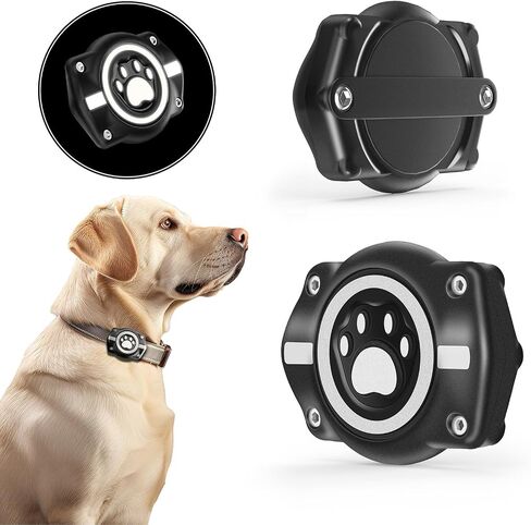 AirTag Dog Collar Holder, 100% Waterproof Air Tag Mount, Pet AirTag Holder for Dogs & Cat Collars, Ultra-Durable Dog Collar AirTag Holder - Fits All Width Collars (Reflective,1 Pack) in Saudi Arabia