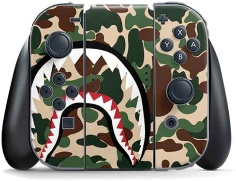 Skinit Decal Gaming Skin Compatible with Nintendo Switch (2017-2021) Joy-Con Controller - Red Street Camo Design in Saudi Arabia