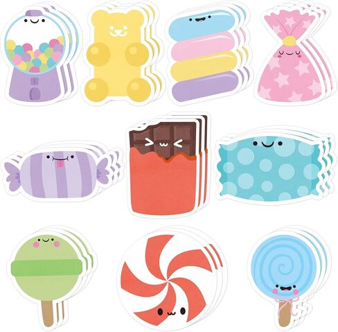 ANGOLIO Funny Science Sticky Notes - 30P Cute Note Pads Test Tube Heart Light Bulb Potion Pattern Essentials Teacher Student Gifts Stationary Sticky Colorful Memo Pad for Lab Back to School Supplies in Saudi Arabia