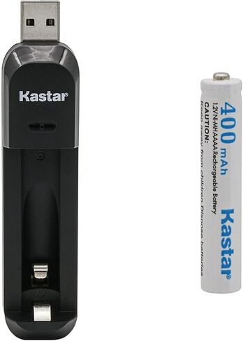 Kastar AAAA 1.2V 400mAh Battery 1 Pcs and USB Charger Replacement for MS Surface Pen Battery, Stylus Pens, Tooth Brush, Video Game Controllers, Bluetooth Headset, Monitor Battery in Saudi Arabia