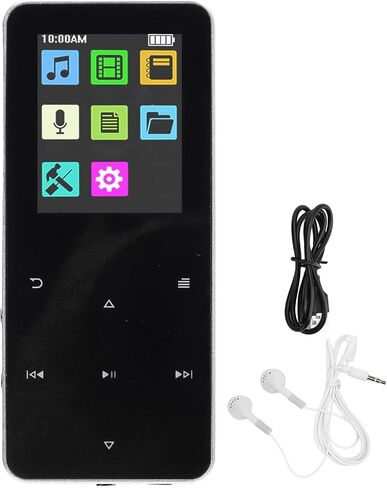 MP3 Player with Bluetooth, 1.8 Inch HD Screen for Android, 4GB Portable Streaming MP3 Music Player, 180mAh HiFi Lossless Sound MP3 Player with Speaker, (4GB) in Saudi Arabia
