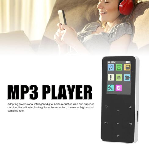 MP3 Player with Bluetooth, 1.8 Inch HD Screen for Android, 4GB Portable Streaming MP3 Music Player, 180mAh HiFi Lossless Sound MP3 Player with Speaker, (4GB) in Saudi Arabia