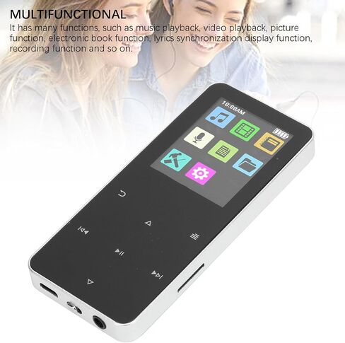 MP3 Player with Bluetooth, 1.8 Inch HD Screen for Android, 4GB Portable Streaming MP3 Music Player, 180mAh HiFi Lossless Sound MP3 Player with Speaker, (4GB) in Saudi Arabia