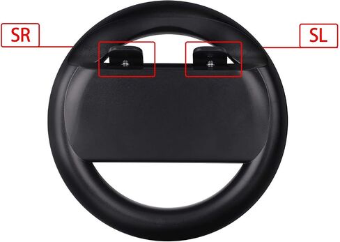 ألعاب السباق مقود عجلة القبضة المناسبة ل Nintendo Switch Mario Kart ، Joy-Con Steering Wheel ، Black & Black (Kids Edition) in Saudi Arabia