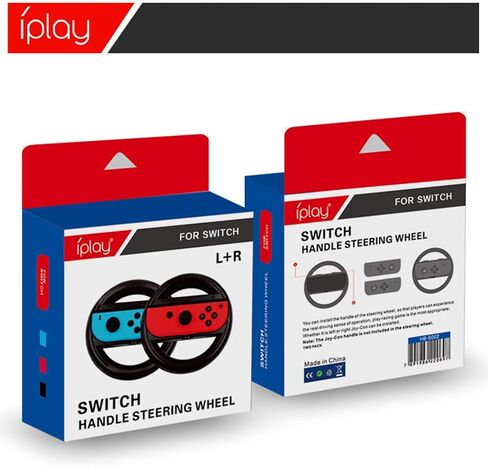 ألعاب السباق مقود عجلة القبضة المناسبة ل Nintendo Switch Mario Kart ، Joy-Con Steering Wheel ، Black & Black (Kids Edition) in Saudi Arabia