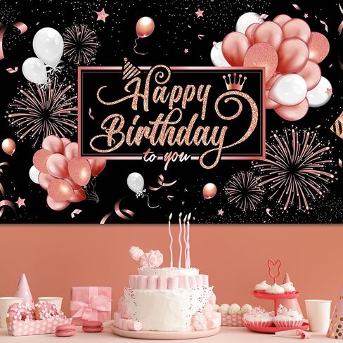 Blulu عيد ميلاد سعيد خلفية لافتة لافتة ملصق كبير من القماش اللامع بالون الألعاب النارية علامة عيد ميلاد صورة خلفية خلفية لمستلزمات تزيين حفلات أعياد الميلاد، 72.8 × 43.3 بوصة (أسود وأرجواني) in Kuwait