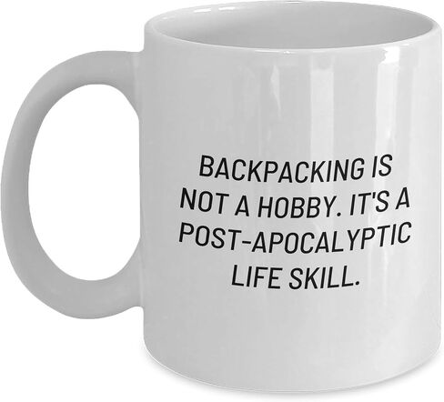 Backpacking Gifts from Friends for the Adventurer Who's Ready for Anything: Funny Post-Apocalyptic White Coffee Mug in Saudi Arabia