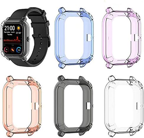 حالة متوافقة مع Xiaomi Huami Amazfit GTS ملحقات Watch Soft TPU الغطاء المقاوم للصدمات النحيف حارس القشرة الرقيقة الرقيقة المتوافقة مع AmazFit GTS Smartwatch (Fivecolor) in Saudi Arabia
