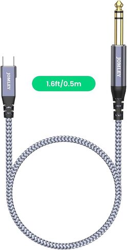 USB C to 1/4 inch Audio Cable 1.6ft, Type C to 6.35mm TRS Stereo Cable, USB C to 1/4 inch TRS Male Cable Audio Jack Cord for Smartphone, Tablet, Laptop, Amplifier, Speaker in Kuwait