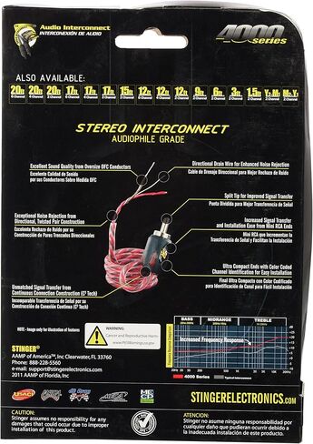 Stinger SI423 3 -كابل رابط RCA 2 -channel 4000 in Saudi Arabia