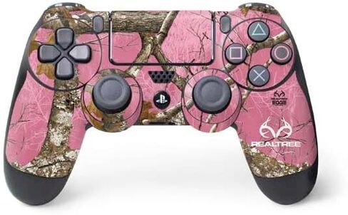 Skinit Decal Gaming Skin Compatible with PS4 Controller - Officially Licensed Realtree Edge Pink Camo Design in Saudi Arabia