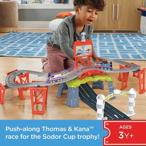 توماس اند فريندز مجموعة مضمار قطار توماس اند فريندز Race for the Sodor Cup وKana للاطفال من سن 3 سنوات فما فوق من فيشر برايس in Saudi Arabia