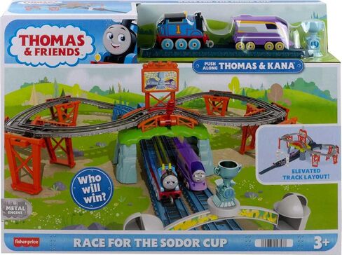 توماس اند فريندز مجموعة مضمار قطار توماس اند فريندز Race for the Sodor Cup وKana للاطفال من سن 3 سنوات فما فوق من فيشر برايس in Saudi Arabia