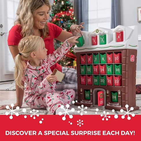 Step2 My First Advent Calendar, Kids Interactive Christmas Toy, 25 Large Refillable Bins, Hide Surprises for Holiday Excitement, for Toddlers 1+ Years Old in Saudi Arabia