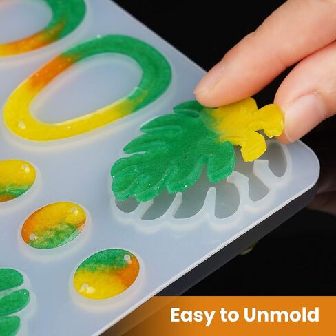 NiArt Beauty Jewelry Holder Epoxy Resin Silicone Casting Mold Kit, 2PCS Earing Stand Display for Necklaces Bracelets Storage Jewelry DIY Crafts Arts Handcraft Home Decoration Gift in Kuwait