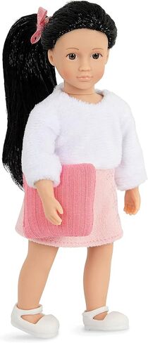 Lori Dolls – Marina's Terrace Set– Mini Doll & Toy Terrace Furniture – 6-inch Doll & Dollhouse Accessories – Chairs, Table, Umbrella, Lemonade – Play Set for Kids – 3 Years + in Kuwait