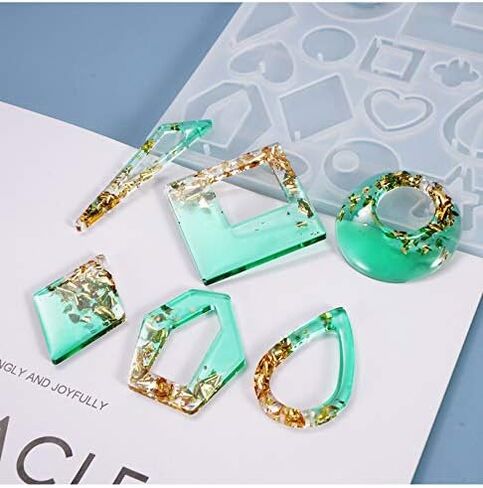 NiArt Beauty Jewelry Holder Epoxy Resin Silicone Casting Mold Kit, 2PCS Earing Stand Display for Necklaces Bracelets Storage Jewelry DIY Crafts Arts Handcraft Home Decoration Gift in Kuwait