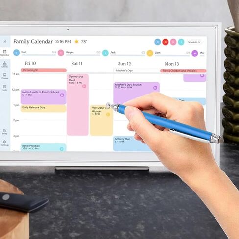 قلم متوافق مع تقويم المناور ، تغيير شاشة Smart Smart ، Canupdog Kaclendar Digital ، القلم السعوي Dualtip ، قلم سعصاء Tip Tip (Rose Red) in Saudi Arabia