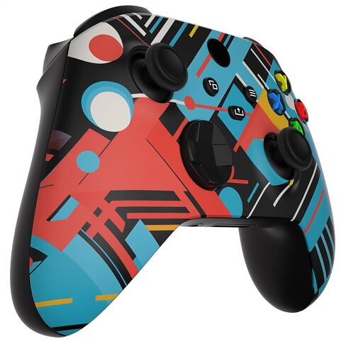 وحدة تحكم مرصعة مخصصة Controlerzz Abstract-تتضمن وحدة تحكم لاسلكية مخصصة للإنصاف المخصص لسلسلة Xbox Series X/S و Xbox On in Kuwait