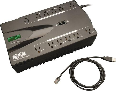 Tripp Lite Eco850lcdtaa 850va 425W UPS Eco Green Battery-Up LCD 120V USB RJ11 TAA in Saudi Arabia