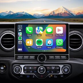 Android Car Radio Stereo for Jeep Wrangler JL Gladiator JT 2018-2021 Wireless CarPlay Android Auto AirPlay MirrorLink GPS Navigation Touchscreen Upgrade Bluetooth Multimedia Player (2G+64G)