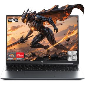 2025 Gaming Laptop, Laptop with AMD Ryzen 7 7735HS (8C/16T, Up to 4.75GHz), 16GB DDR5 512GB NVMe SSD Laptop Computer, 16-inch FHD Display, WiFi 6, Backlit KB