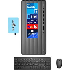 HP Envy TE01-5000t High Performance Business Desktop (Intel i7-14700, 32GB DDR4, 1TB PCIe SSD, Intel UHD 770, 400W PSU, WiFi 6, Bluetooth 5.3, RJ-45, HDMI, Win 11 Pro) w/DKZ USB Port Expander