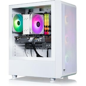 Thermaltake LCGS Quartz i1460 Gaming Desktop (Intel Core™ i5-14400F, ToughRam DDR4 3600Mhz 16GB RGB Memory, NVIDIA GeForce® RTX 5060, 1TB NVMe M.2, WiFi, Windows 11) S2QT-B760-560-LCS