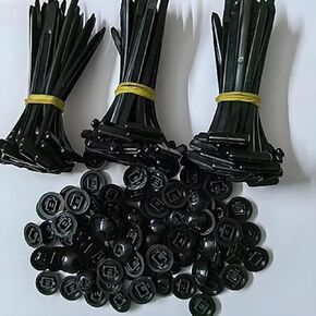 Cable Tie Buckle for Secure Car Wire Harness and Component Organization (100)