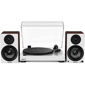 Fluance RT81 Elite High Fidelity Vinyl Turntable with Ai41 Powered 5" Stereo Bookshelf Speakers, Diamond Stylus, Belt Drive, Built-in Preamp, 90W Class D Amplifier, Bluetooth (Natural Walnut)