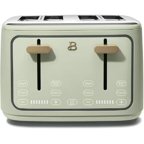 Beautiful 4 Slices Toaster - 7 Shade Settings, Touch Display, Extra-Wide Slots for Bagels, Gluten-Free & Frozen Presets, LED Countdown, Removable Crumb Tray, 1800-watt toasting (Rose)