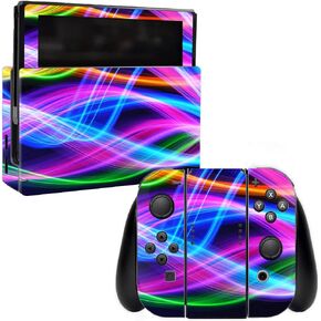 MightySkins Skin Compatible with Nintendo Switch - Light Waves | Protective, Durable, and Unique Vinyl Decal wrap Cover | Easy to Apply, Remove, and Change Styles | Made in The USA