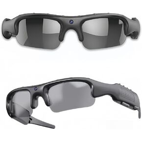 Wearable Glasses for Outdoor Sports, Sport Camera with WiFi, Sunglasses Cam for Cycling, Running, Fishing, and Driving (64GB Card Included)