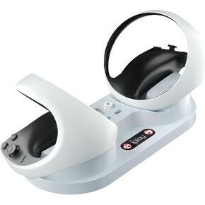 Charging Dock for PS5 VR2 Gamepad with LED Light Charger for PSVR2 Controller Charging Station Accessories Portable Handle Dual Dock Charger