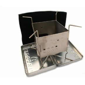 Firebox Ultralight Titanium Nano Stove G2 + X-Case Kit - Wood Burning/Multi Fuel - Folding Camp/Bushcraft