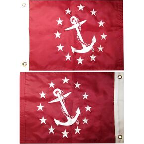 12x18 Vice Commodore Red 12"x18" Premium Quality Heavy Duty Double Sided Nylon Embroidered Flag