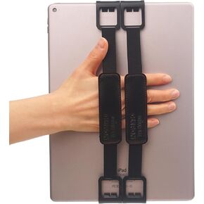 WiLLBee CLIPON Hand Pad Double - Tablet e-Book Hand Strap Finger Grip Holder (Black, for 12.6-13 inch Device)