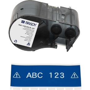 ملصقات برادي الأصلية (M5C-1500-595-WT-BK) من الفينيل مناسبة لجميع الأحوال الجوية مقاس 1.5 بوصة عرض × 25 قدمًا أسود على أبيض. للاستخدام مع طابعات الملصقات BMP51 وM511 in Kuwait