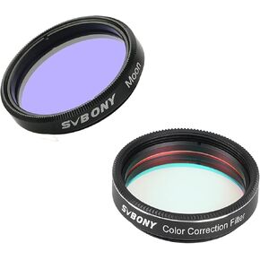 Telescope Filter, 1.25 inches Planetary Filter for Astronomy Telescope Eyepiece Bundle with SV231 1.25" Color Corrected Filter, Increase Contrast, for Lunar Planetary Observation and Photography
