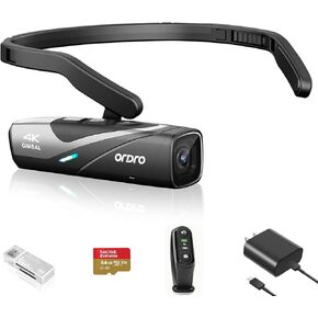 Ordro EP8 Head Camera Camera ، 4K Video Camcorder Free Free 4K 60fps WiFi Camera يمكن ارتداؤ