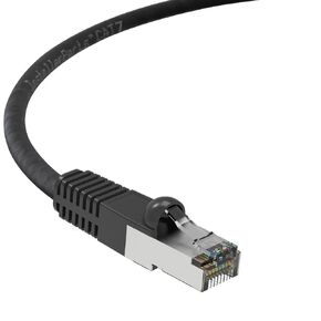 InstallerParts Ethernet Cable CAT7 Cable Shielded (SSTP) Booted 8 FT - Black - Professional Series - 10Gigabit/Sec Network/High Speed Internet Cable, 600MHZ