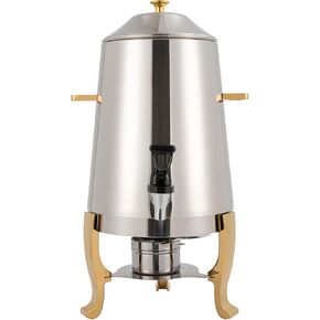 3.43Gal/13L Hot Beverage Dispenser with Fuel Tray, Stainless Steel Hot Chocolate Dispenser, Alcohol Heating Hot Cold Drink Dispenser, Coffee Urn Chafer for Soybean Milk, Hot or Cold Drinks