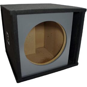American Sound Connection Car Audio Single 12" Slot Vented Paintable Baffle Stereo Sub Box Enclosure