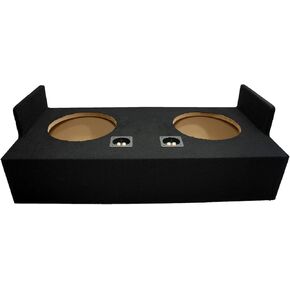 American Sound Connection Compatible with Ford Ranger Extended Super Cab Truck 1993-2012 Dual 12" Subwoofer Sub Box Speaker Enclosure
