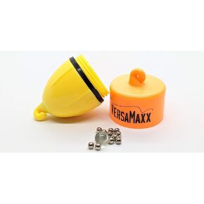 Orange Popping Corks – 3 Packs of 2 (6 Total), Fishing Floats, Made in USA, Easily Adjustable Depth, Adjustable Weight, Adjustable Rattle Contents.