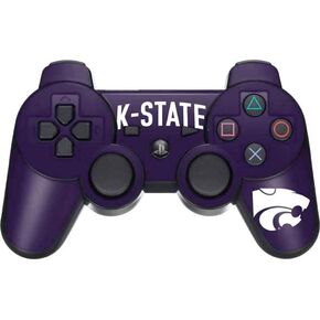 ألعاب Skinit Scenit Gaming متوفرة مع PS3 Dual Shock Wireless Controller - تصميم شعار K -State College المرخص رسميًا