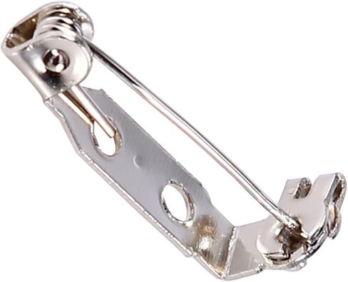 HEEPDD Jewelry-making Pin Backs, 50 Pcs Silver Pin Set, 4 Sizes Safety Catch Rolling Brooch Lock Back Clasp for DIY Crafts, 20/25/32/38mm(20mm) in Kuwait