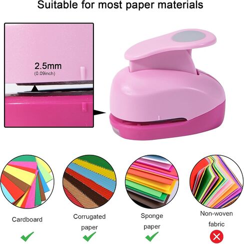 Katfort 1 Inch Circle Punch, Circle Hole Punch 2pcs, Circle Punches for Paper Crafts, Cardstock, Brand Label, Gift Wrapping, Greeting Cards and Scrapbooks, Blue in Kuwait